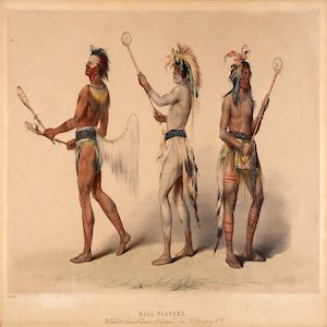 Native Americans Playing Lacrosse
